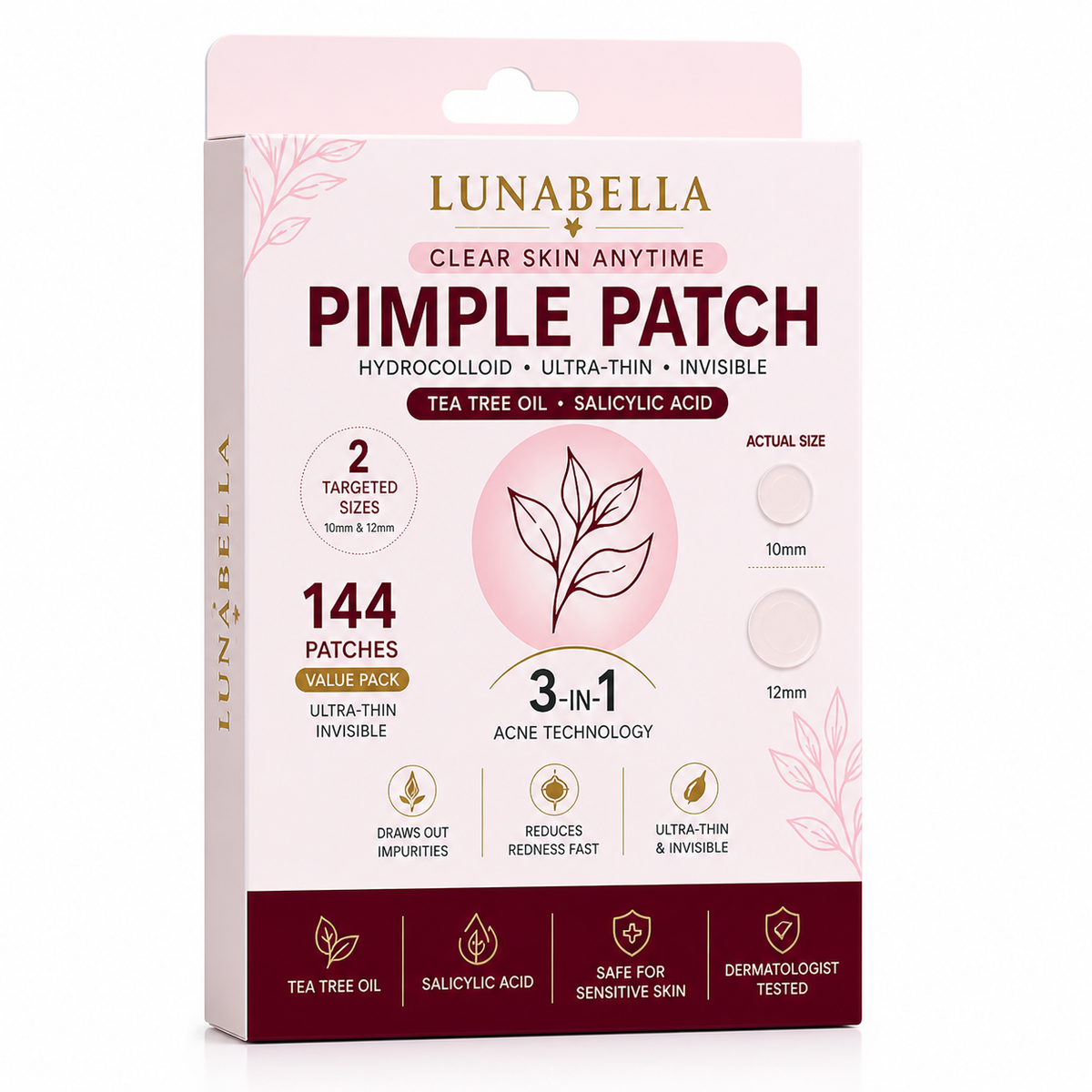 Pimple Patches - 3-in-1 Acne Blemish Treatment